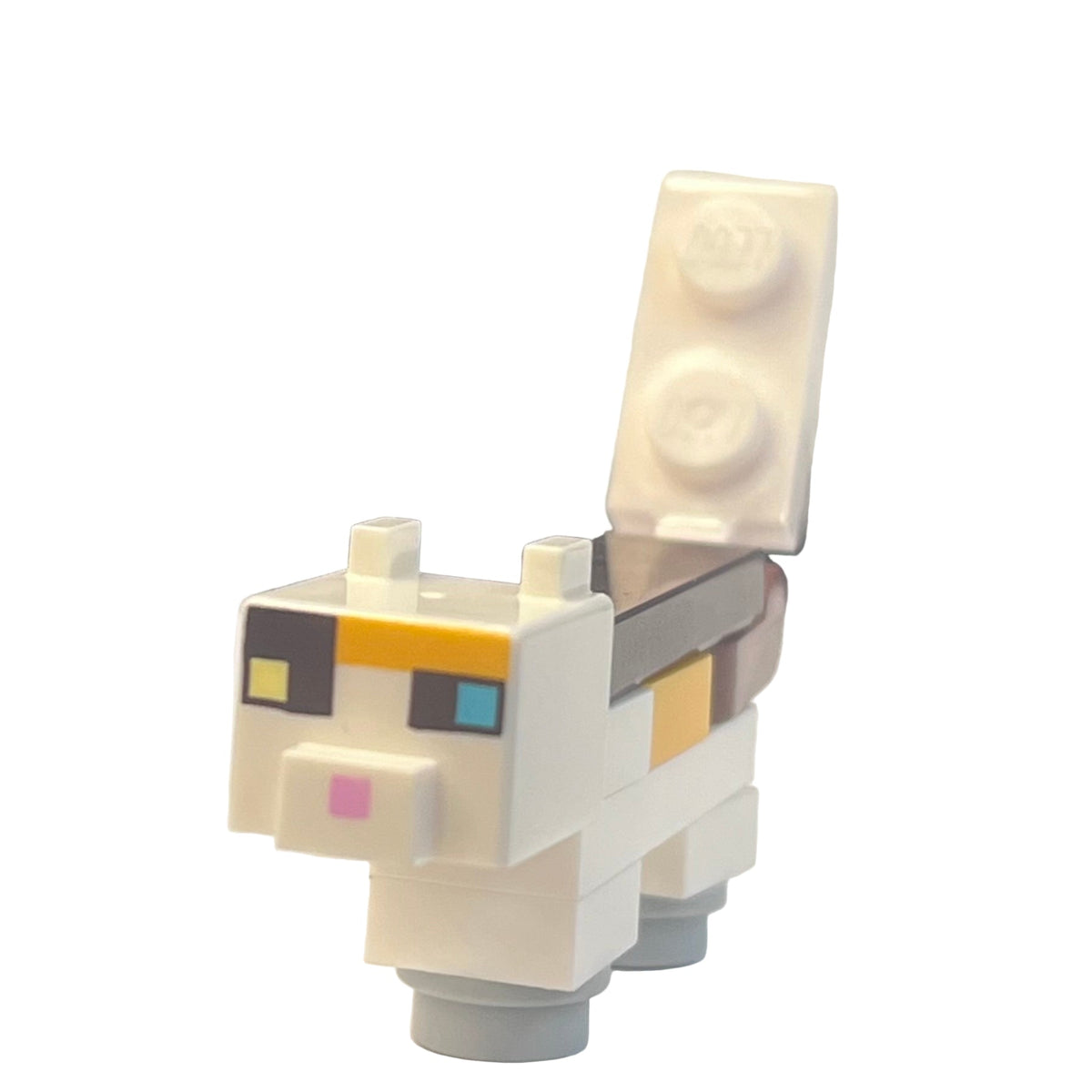 Minecraft Cat, Calico (Dark Azure and Bright Light Yellow Eyes), minecat10